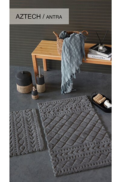 İyi Geceler İstanbul Aztech Dark Gray Cotton 2-Piece Rust Set - Hcw