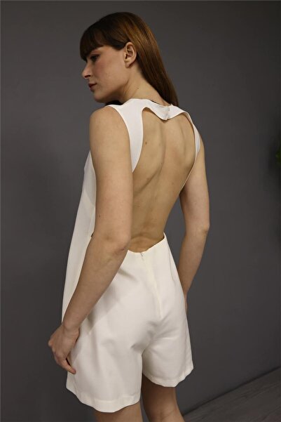 Lefon Women's Zalık Jumpsuit Cream