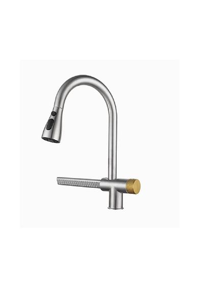 OEM Kitchen Sink Faucet with Waterfall New Design with Fountain Function Matte Chrome Nickel