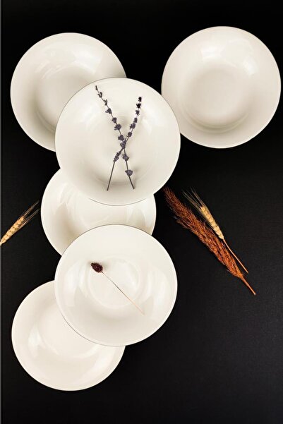 Digithome 6’lı Gold Rim Istanbul Porselen Çukur Tabak Yemek Tabağı Seti 21 Cm Altın – Tl4036341 C320.003