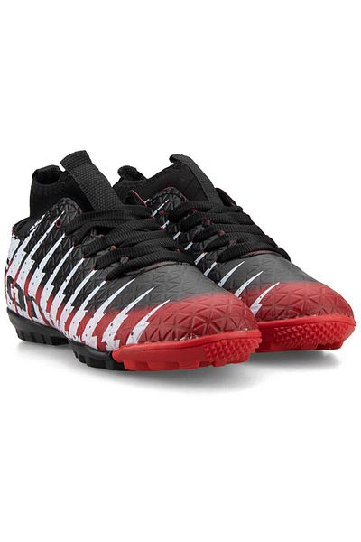Lion 1453 Boy's Astroturf Field Shoes Red Black