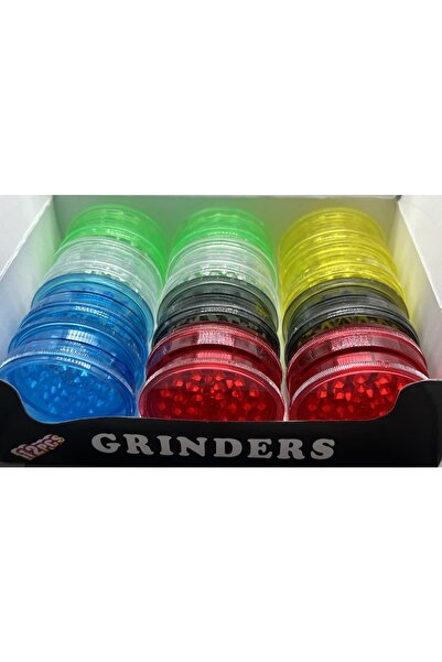 mbgrinders 50mm 12 Adet 6 Renk Plastik Set Tütün Öğütücü Grinder Seti