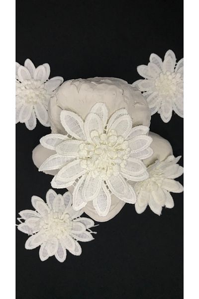 Ozpas White Decorative Flower 11cm 5pcs