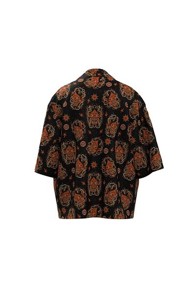 Shout Υπερμεγέθη Ιαπωνική μάσκα Oni Unisex Μαύρο κιμονό