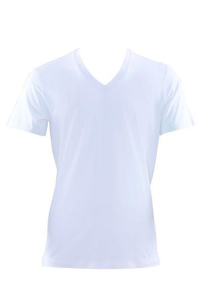 Blackspade Men's White V-neck Undershirt Aura 9508