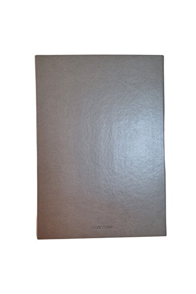 blume Acar Thermo Leather Flexible Cover 21*30 Cm 128 Pages 1st Dough 100 gr Checkered Notebook Gray