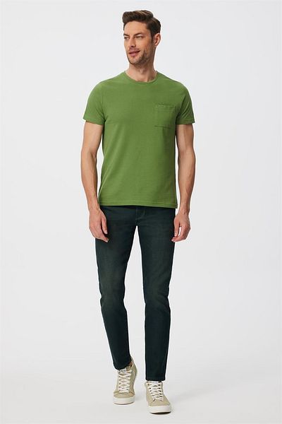 Lee Cooper Twıngo Men's O Neck Pique T-shirt Green