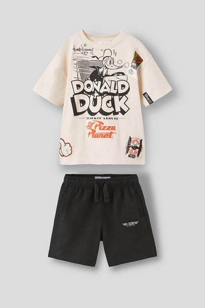 Pink Hippo Kids Donald Duck Printed Kids Top and Bottom Set with Shorts