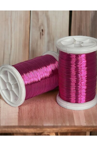 gürbüz filografi 0.30 مم (100 جرام -150 م) سلك نحاسي مطلي بالفضة باللون الورد...