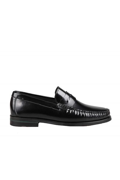 Fosco Ανδρικά παπούτσια casual 2600 Γνήσιο Δερμάτινο Μαύρο Λουστρίνι