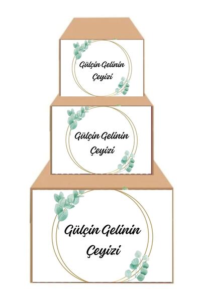 EB AJANS Çeyiz Kolisi Etiketi-a4-21x29 Cm-kişiye Özel Yapışkanlı Etiket/çeyiz...