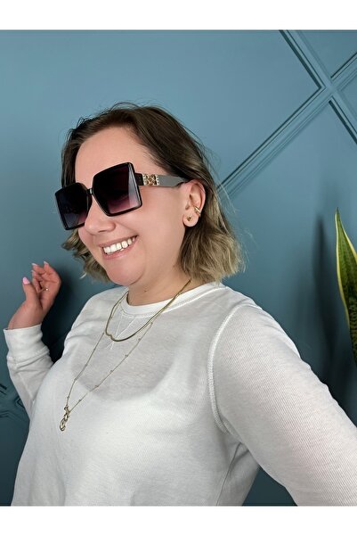 funeyes Women's Cornered Large New Season Trend Sunglasses