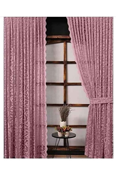 DEKOR PERDE Gülkurusu Sarmaşık Fon Perde 90 X 260-2 Kanat