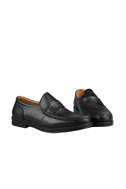 KOMCERO 3y1622 Чоловічі повсякденні черевики з натуральної шкіри чорного кольору