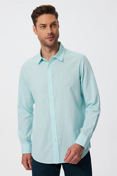 Lee Cooper Ανδρικό υφαντό πουκάμισο Dexter Mint