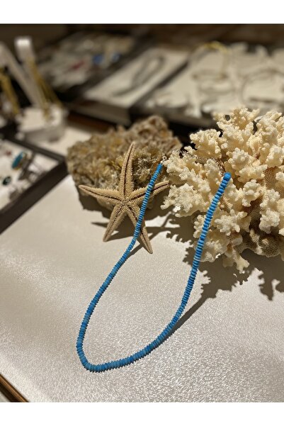 Luna Firuze (turkuaz) Taşlı Kolye