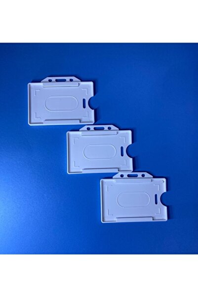 neptünstore Carcasă orizontală albă pentru insignă de identitate din 3 bucăți...