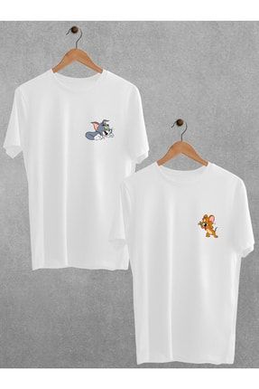 Pear Wear Tom Ve Jerry Ti ort Sevgili Cift Tak m Siyah Beyaz Oversize Couple T shirt Fiyat Yorumlar Trendyol