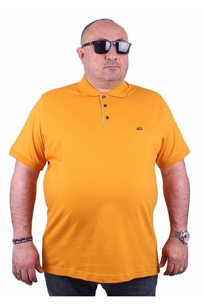 Starbattal Μπλουζάκι Polo Mustard Lycra Plus Size 11501 - Classic Pocket