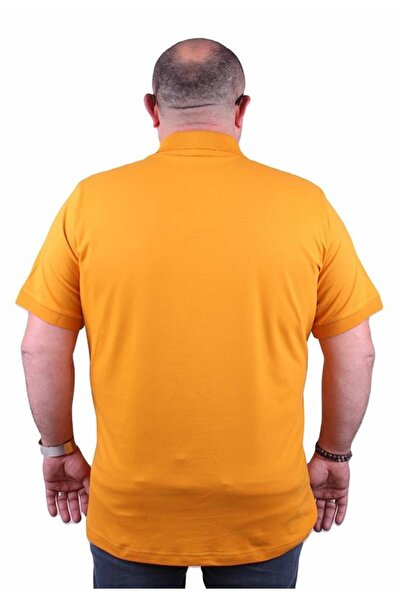 Starbattal Μπλουζάκι Polo Mustard Lycra Plus Size 11501 - Classic Pocket