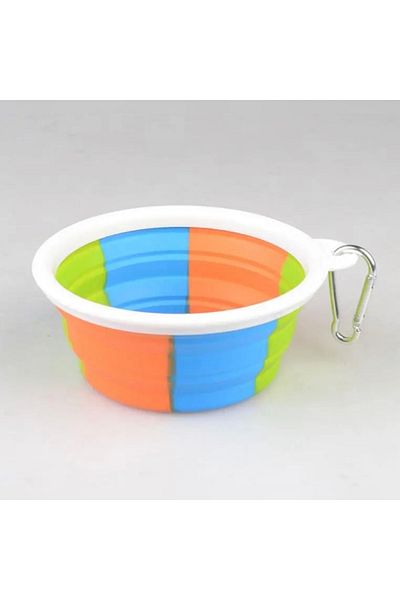 FloriaShopping Portable Foldable Cat Dog Food Water Bowl - Pet Door