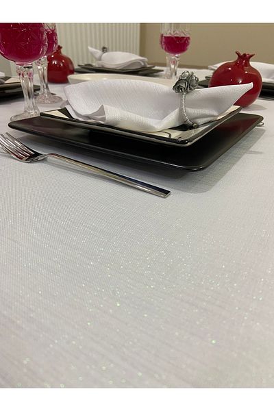 Zeren Home Set de 13 bucati fata de masa cu aspect de in