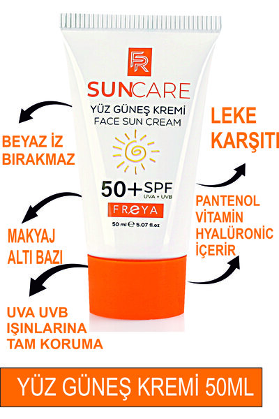 Freya Yüz Güneş Suncare Face Sun Cream 50ml -yüz Güneş Kremi 50 Spf, 50ml