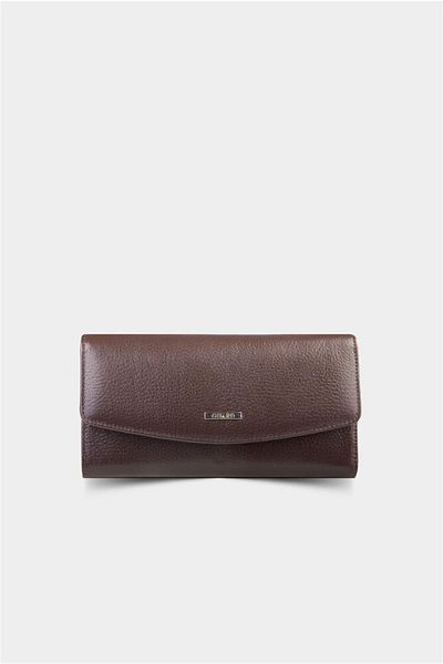 GUARD Brown Zippered Leather Wallet