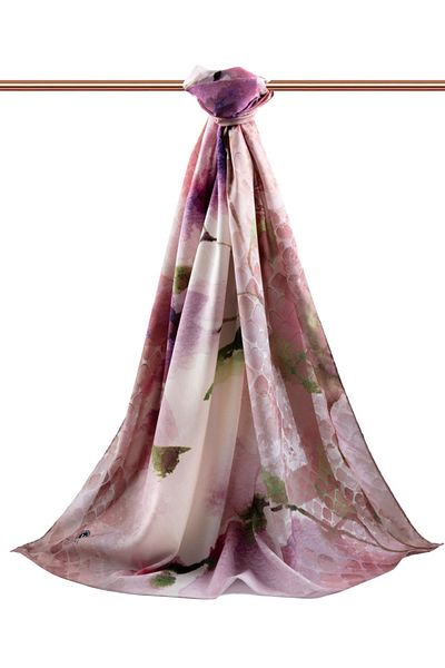 Vissona Γυναικείο Luxury Medina Silk Shawl Salmon