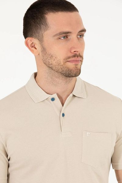 Pierre Cardin Stone Regular Fit Basic T-shirt