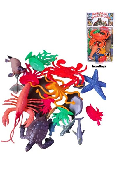 berattoys 19 Pcs Deniz Hayvanları Denizatı Denizyıldızı Ahtapot Köpek Balığı ...