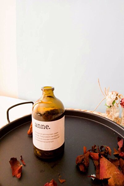 Emtory Dekoratif Anne Amber Cam Şişe Vazo 10cm