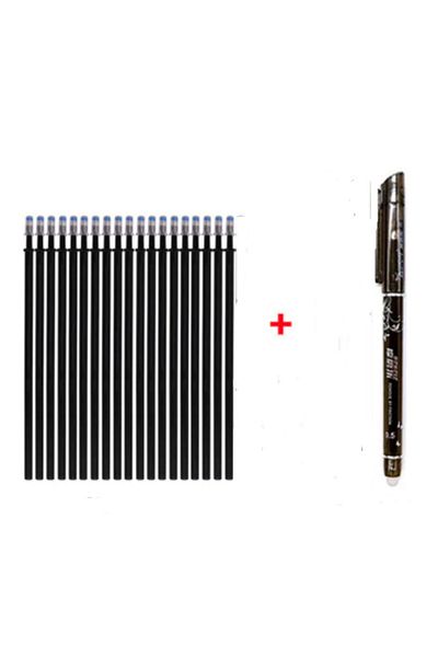 Artus Tedarik Heat Erasable Refill Pen and Pen Black Set (11 PCS)