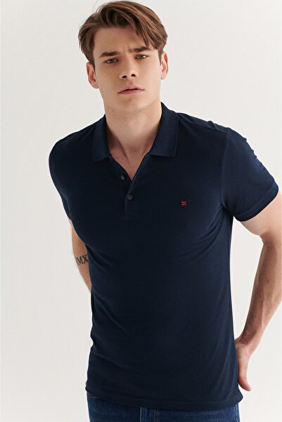 Avva Polo T-shirt - Navy blue - Regular fit