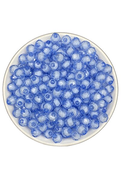Hedef Bijuteri 50 جرام 8 مللي متر خرز أكريليك أزرق فاتح على شكل قرص العسل مع ...