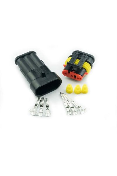 Arduino Waterproof Vehicle Connector 3 Pin Set