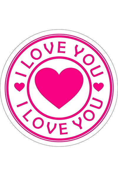 printiks تغليف الملصقات المطلية وملصقات الشحن (4 × 4 سم 70 قطعة أحبك أحبك) تغ...