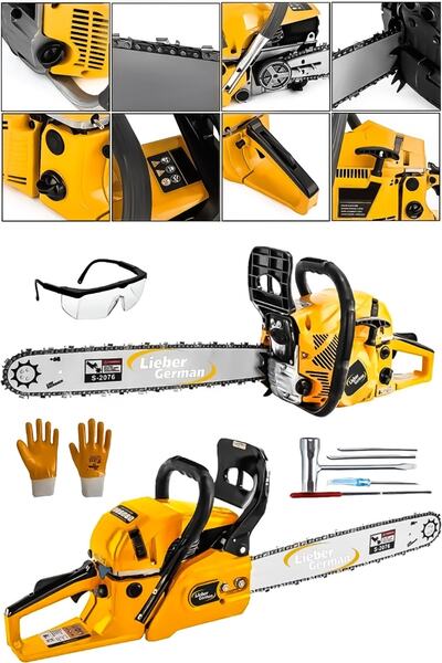 Lieber German Ranger Series 16 Hp Pirinç Piston Ağaç Dal Odun Kesim Turbo Ben...