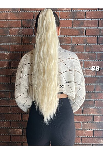 Suzan Peruk Fluffy Wavy Ponytail with Platinum Buckle