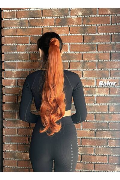 Suzan Peruk Coada de cal ondulată cu legături de culoare cupru