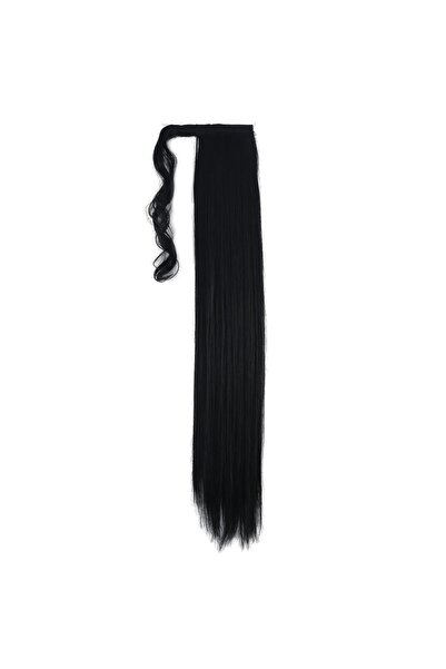 Suzan Peruk Black Tied Straight Ponytail