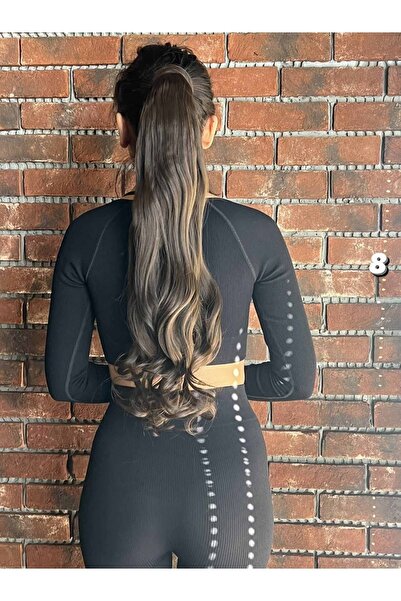 Suzan Peruk Tie-Up Wavy Ponytail - Light Brown M