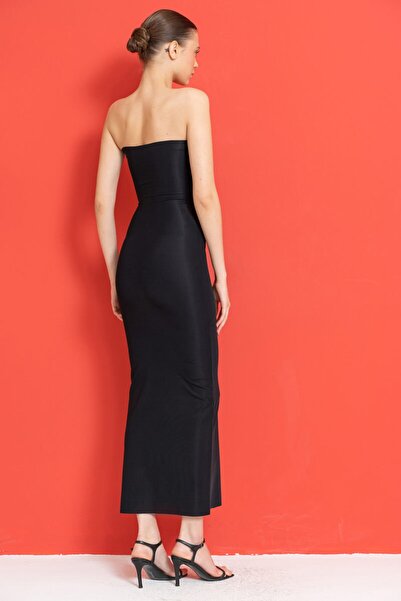 Kikiriki Strapless Cut Long Lining Dress