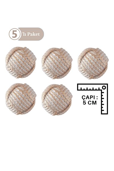 TURUNÇ AKSESUAR 5 Adet Altın Yaldızlı Halat Desenli Kulp-bebek Çocuk Genç Oda...