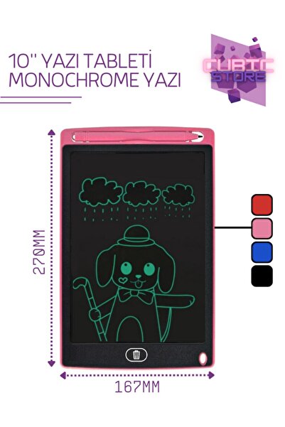 Cubic Store Grafik Digital Çocuk Yazı Tahtası Çizim Tableti Lcd 10 Inc