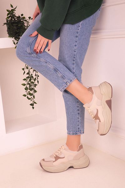 SOHO Skin-Brown Women's Sneakers 18118