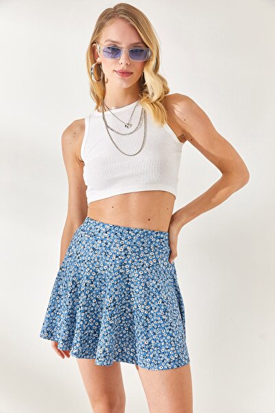 Olalook Fustă camisole indigo cu pantaloni scurți ETK - 19000170