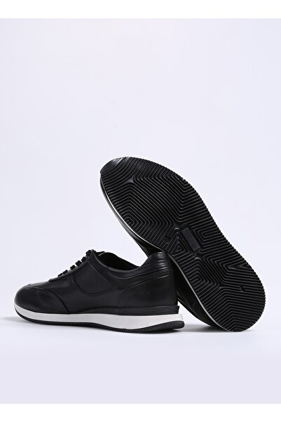Fabrika Siyah Erkek Deri Sneaker GIMCHE
