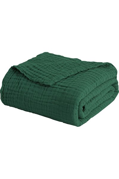 EVYA Soft Emerald Cool Single 170x220 Cm 4 straturi Cuvertură de pat Bumbac Organic 100% Modern