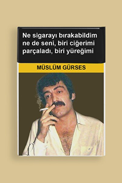 Namgo Müslüm Gürses Yüreğim Standart Sigara Tabakası Kutusu